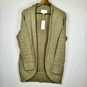 Pink Rose Olive Knit Cardigan